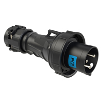 PCE 0339-6, CEE-Plug 60A 2P3W 6h IP69k UL Approved (PCE360P6W)